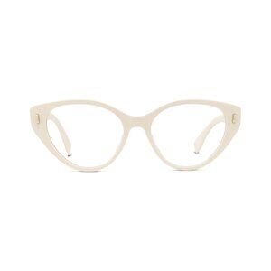 NEW FE50020I 025 WOMEN FENDI EYEGLASSES IVORY CLEAR CAT EYE EYEWEAR